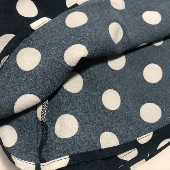 H&M Divided Navy Blue Polka dot mini dress 14 - Picture 8 of 10